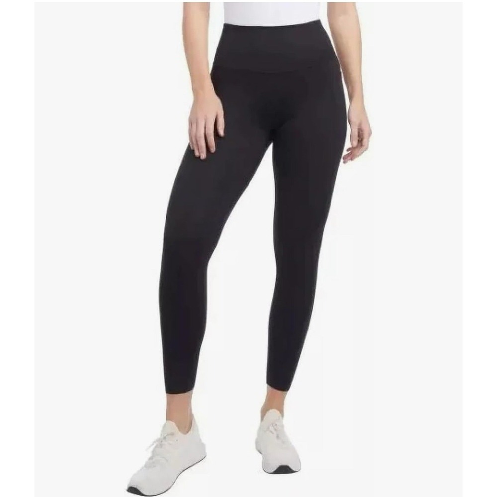 Danskin Women's High-Rise Brushed Leggings with Side Pockets , Black, Size XL/XG - Picture 2 of 7